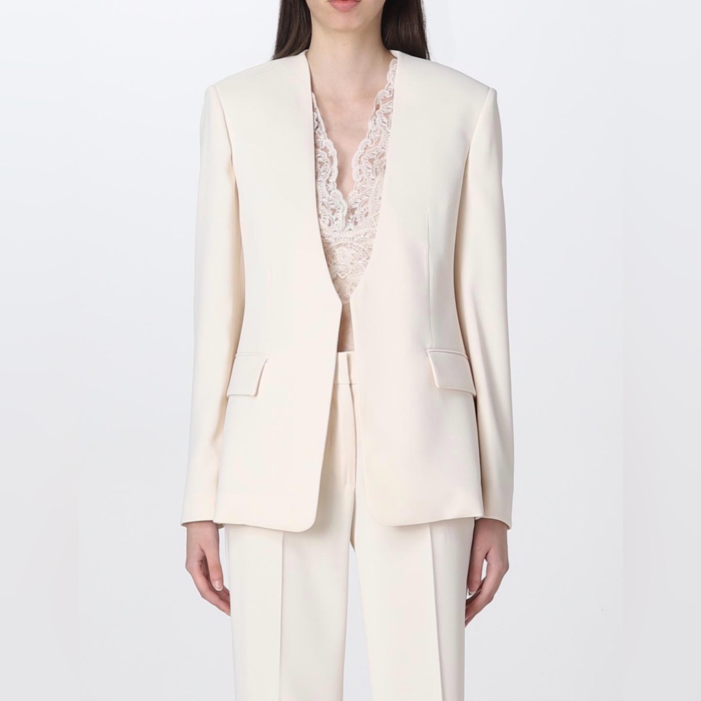 Nwt Anna Molinari Cream Blazer 10